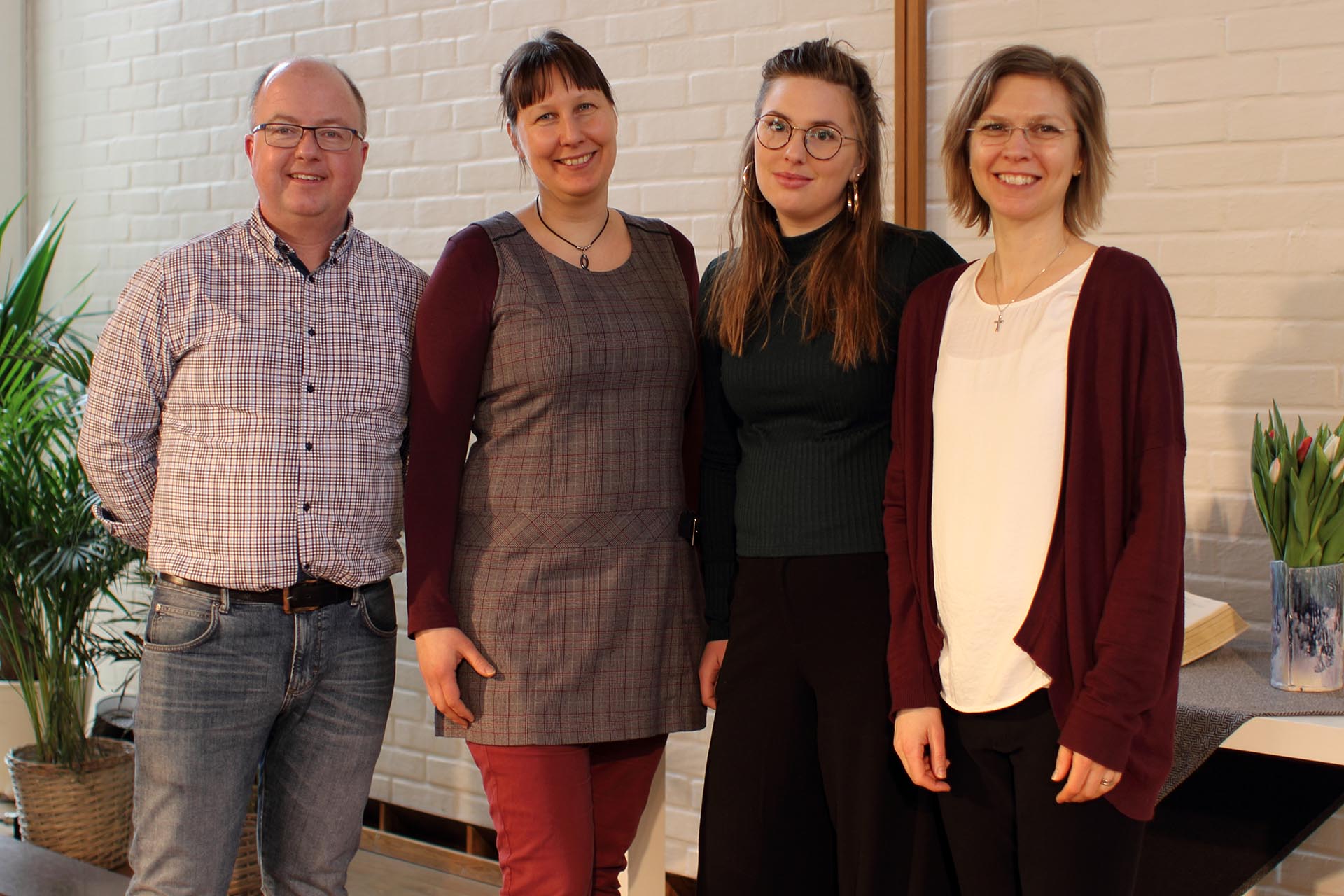 Från vänster: Anders Nordström, Linda Hiebert, Linda Newman, Sandra Dehlin. Saknas på bilden: Thomas Fryxelius.
